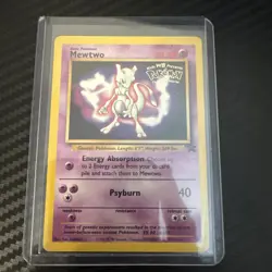 NM-Mewtwo Kids WB Presents Pokemon The First Movie Rare 1995 pokemon card No. 3 - Image 1