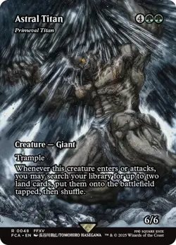 Astral Titan - Primeval Titan (Showcase) #48 NM R NonFoil MTG FF - Image 1