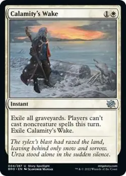 Calamity's Wake #4 NM U Foil MTG Brothers War - Image 1