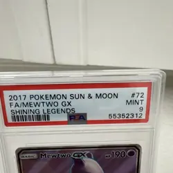 PSA 9 MINT 2017 POKEMON SUN & MOON SHINING LEGENDS 72 FULL ART/MEWTWO GX - Image 3