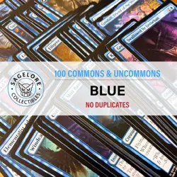 MTG | 100 Blue Commons & Uncommons Bulk Lot - No Duplicates! - Image 1