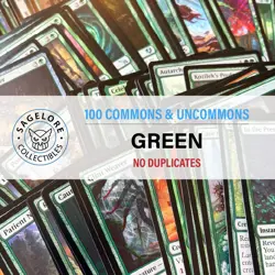 MTG | 100 Green Commons & Uncommons Bulk Lot - No Duplicates! - Image 1
