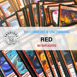 MTG | 100 Red Commons & Uncommons Bulk Lot - No Duplicates! - Image 1