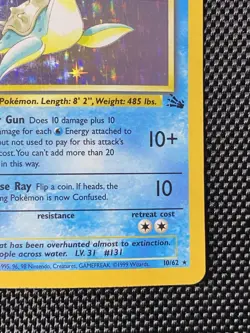 Lapras 10/62 Fossil Holo Rare Card 1999 Edition Pokemon TCG - Image 4