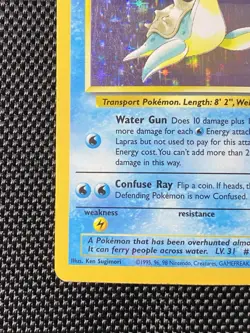 Lapras 10/62 Fossil Holo Rare Card 1999 Edition Pokemon TCG - Image 5