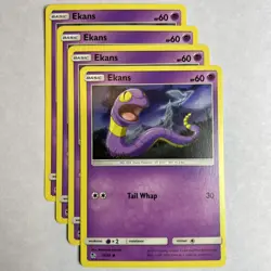 Ekans 26/68 Playset Of 4x - Hidden Fates NM Pokemon TCG - Image 1