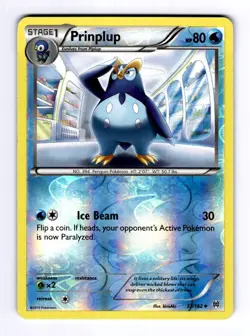 Prinplup XY - BREAKthrough #37 (2015) Uncommon Reverse Holo NM Pokemon - Image 1
