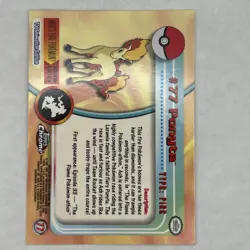 2000 Topps Chrome Pokemon #77 Ponyta TV Animation Edition Series 1 - Image 2