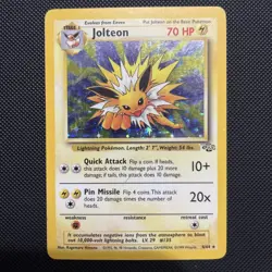 Pokemon TCG Jolteon Jungle Holo Card 4/64 Unlimited Rare, LP-MP Condition - Image 1