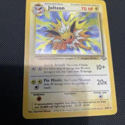 Pokemon TCG Jolteon Jungle Holo Card 4/64 Unlimited Rare, LP-MP Condition - Image 2