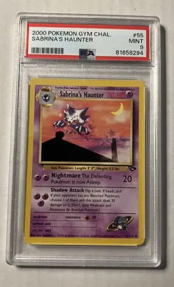 Sabrina's Haunter #55 2000 Pokemon Gym Challenge PSA 9 - Image 1