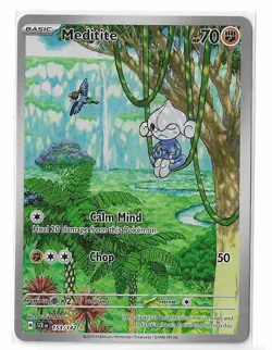 Meditite 153/142 Illustration Rare Full Art Pokemon Stellar Crown SV07 NM - Image 1