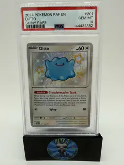 2024 POKEMON SV PALDEAN FATES PAF EN #201/091 DITTO SHINY RARE PSA 10 - Image 1