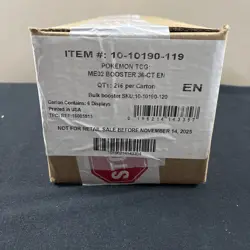 Pokemon TCG ME02 Phantasmal Flames Booster Box Case SEALED - Image 1