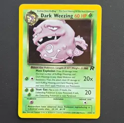 Dark Weezing 14/82 Pokemon TCG Team Rocket Unlimited Holo Rare NM - Image 1