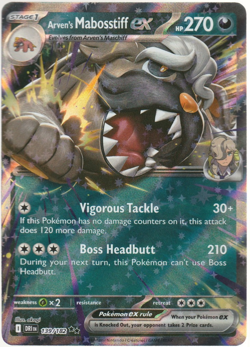 Arven's Mabostiff ex 139/182 Double Rare Holo Pokemon 2025 Destined Rivals NM - Image 1