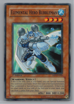 Yu-Gi-Oh! TCG Elemental Hero Bubbleman DP1-EN009 1st Edition NM - Image 1