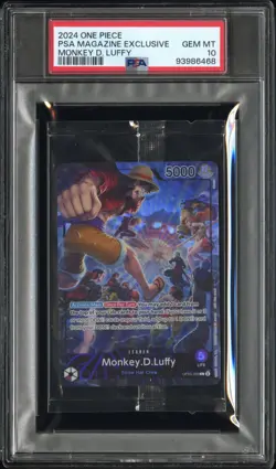 2024 ONE PIECE Monkey D. Luffy PSA Magazine Exclusive Promo #060 - PACK - PSA 10 - Image 1