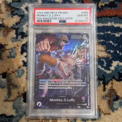 One Piece Promo Monkey D. Luffy PSA Magazine 2024 Exclusive OP05-060 PSA 10 - Image 1