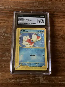 2002 Pokemon Expedition #111/165 Goldeen CGC 9.5 MINT+ Graded - Image 1