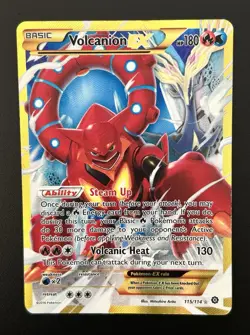 Pokemon Card - Volcanion EX 115/114 (Secret Rare) XY Steam Siege Full Art Holo - Image 1