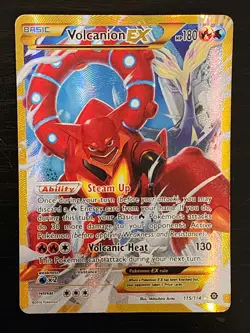 Pokemon Card Volcanion EX 115/114 DMG - Secret Rare Full Art - XY Steam Siege - Image 1