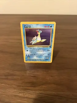 Pokemon TCG Lapras Fossil Holo Unlimited Rare Card 10/62 MP Condition - Image 1