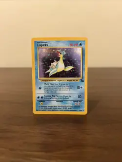 Pokemon TCG Lapras Fossil Holo Unlimited Rare Card 10/62 MP Condition - Image 5