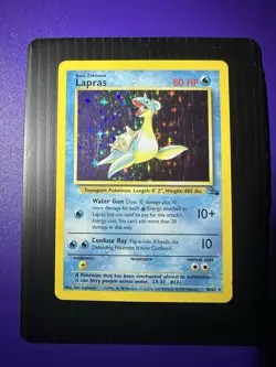 1999 Lapras Holo Rare English MP Pokemon TCG WOTC Card 10/62 Fossil - Image 1