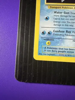 1999 Lapras Holo Rare English MP Pokemon TCG WOTC Card 10/62 Fossil - Image 3