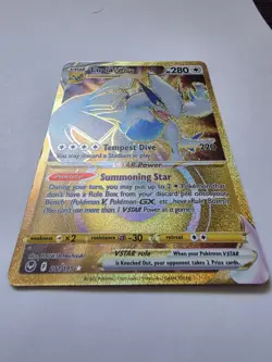 Pokemon TCG SWSH Silver Tempest Lugia VSTAR Card 211/195 Gold Secret Rare - Image 2