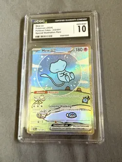 Gem Mint Mew ex 232/091 SV: Paldean Fates Holo CGC PSA BGS 10! - Image 1