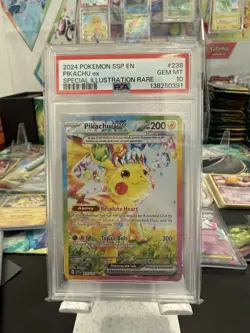 Pokemon Pikachu TCG Surging Sparks EX Card 238/191 PSA 10 - Image 1