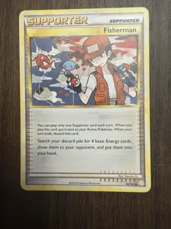 Pokemon TCG Fisherman Supporter Card 92/123 Nintendo 2010 English Standard - Image 2