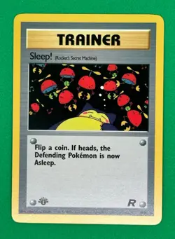 Sleep 79/82 Team Rocket 1st Edition Pokemon Trainer Card Common WOTC LP-NM - Image 1