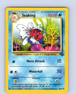 Pokemon TCG Seaking Jungle 46/64 Unlimited Uncommon Card WOTC Played HP - Image 1