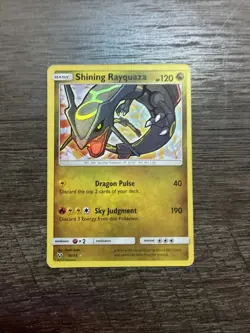 Pokemon TCG Shining Rayquaza Card Shining Legends Holo Rare 56/73 LP Condition - Image 1