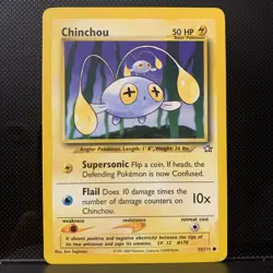 Pokemon TCG Chinchou Neo Genesis 55/111 Yuka Morii NM Vintage Card - Image 1