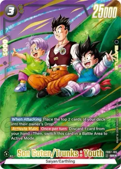 Son Goten/Trunks: Youth F807-105 SR Battle Card 25000 Power Dragon Ball Super T… - Image 1