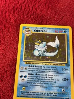 Vaporeon 12/64 Jungle Holo Wotc Pokemon Card Lp- 1999 - Image 3