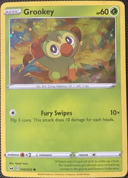 Grookey - (Cosmos Holo) 010/202 Blister Exclusives Holo - Pokemon Card - Image 1