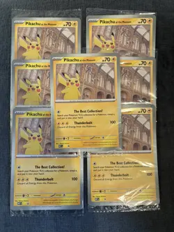 7 Pikachu At The Museum x Natural History London jumbo Pokemon Cards new Sealed - Image 2