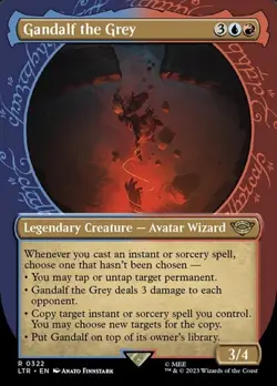 Gandalf the Grey - Foil Extended Art Showcase LTR NM MTG - Image 1