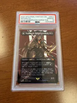 Sephiroth Fabled Soldier Borderless Surge Foil PSA 10 Gem Mint - Image 1