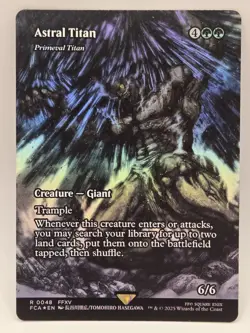 Borderless Foil Astral Titan, MTG, Final Fantasy, Magic the Gathering, 48 - Image 1