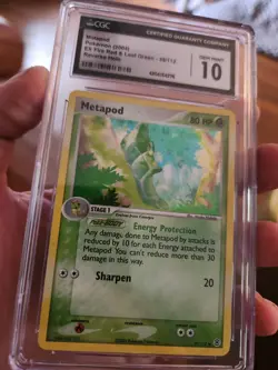 (POP 11) CGC 10 GEM MINT 2004 Pokemon Metapod 39/112 Fire Red Leaf Green HOLO - Image 2