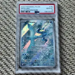 Pokemon TCG Articuno IR 161/159 Journey Together PSA 10 - Image 1