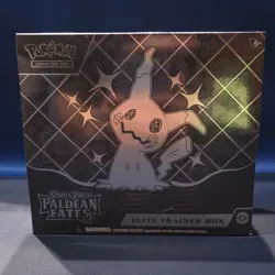 Pokemon Elite Trainer Box Scarlet & Violet Paldean Fates Mimikyu ETB - Image 1