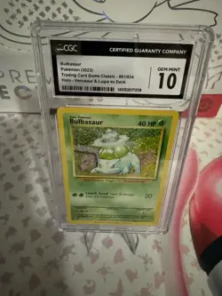 CGC 10 GEM MINT Bulbasaur CLV 001/034 TCG Classic Collection Holo Pokemon - Image 1