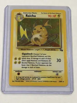 Raichu holo #14/62 Fossil Pokemon 1999 - NM - Image 1